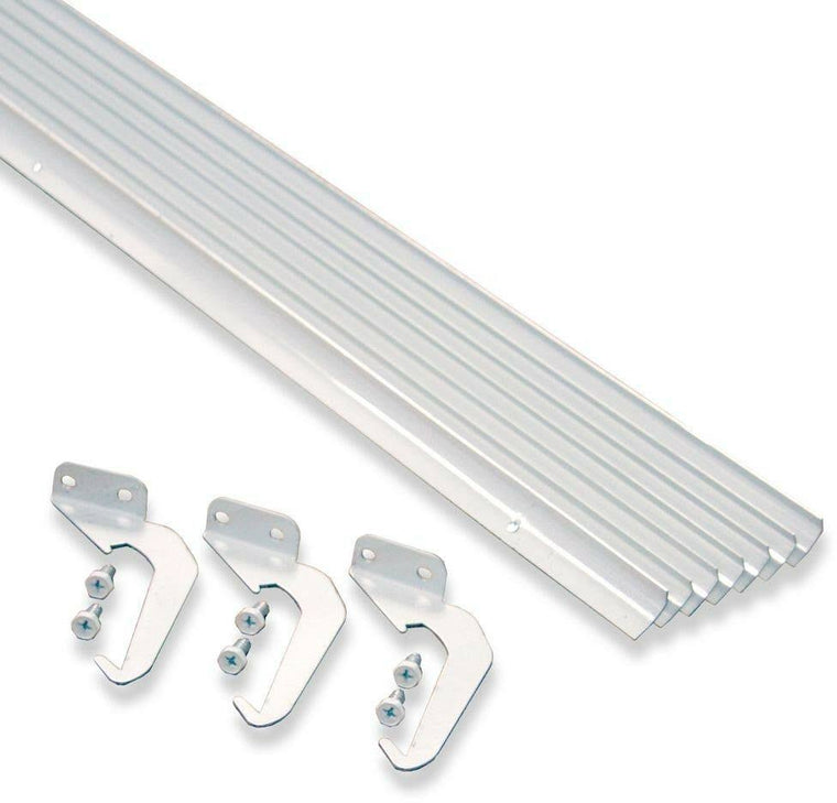 Rainhandler Gutter Replacement 3X 5 ft. Self Cleaning Aluminum White