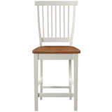 Homestyles Americana Traditional Wood Counter Stool in Antique White and Oak
