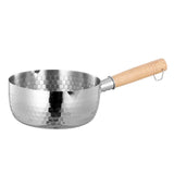 CUTICATE Japanese Saucepan Sauce Pan Universal Stoves Noodles Pasta Long Handle Stovepot Cooking Pot for Hiking Indoor Outdoor Camping 18cm