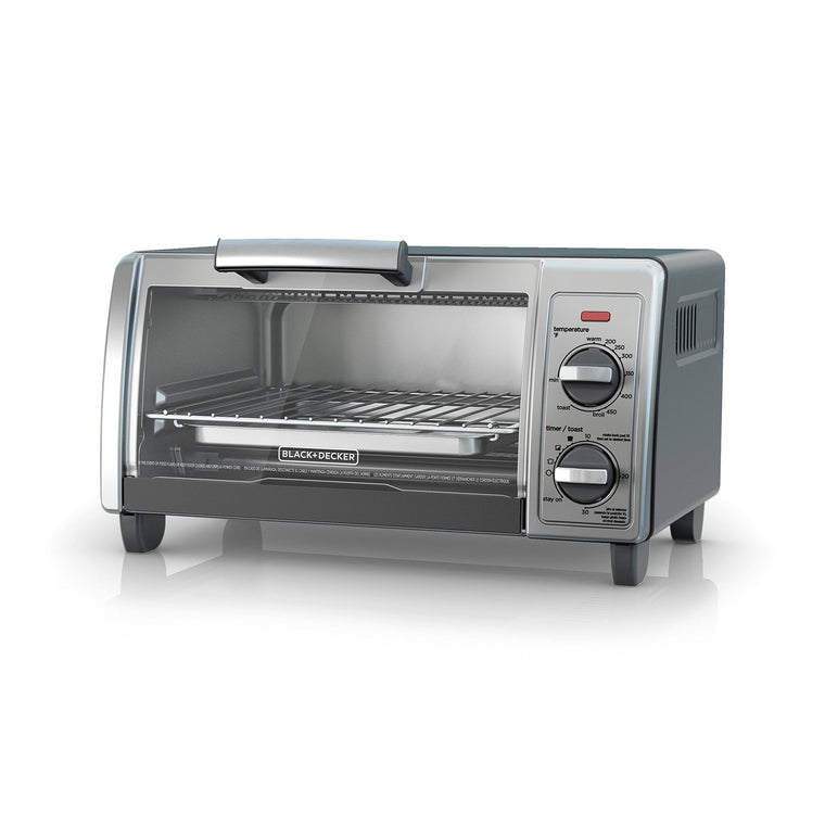 4-Slice Stainless Steel Toaster Oven Black + Decker, Silver